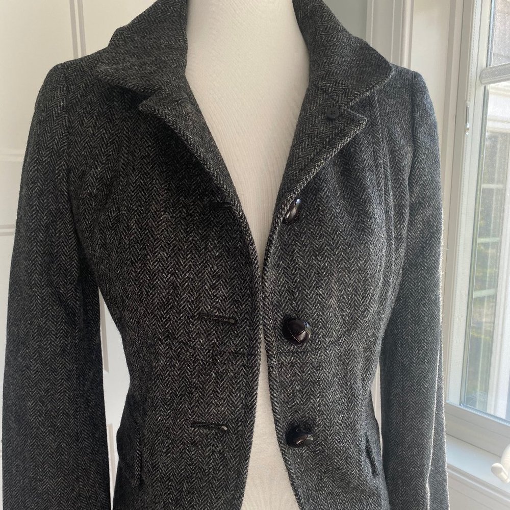 JCrew Wool Herringbone Blazer Size 2 Women's